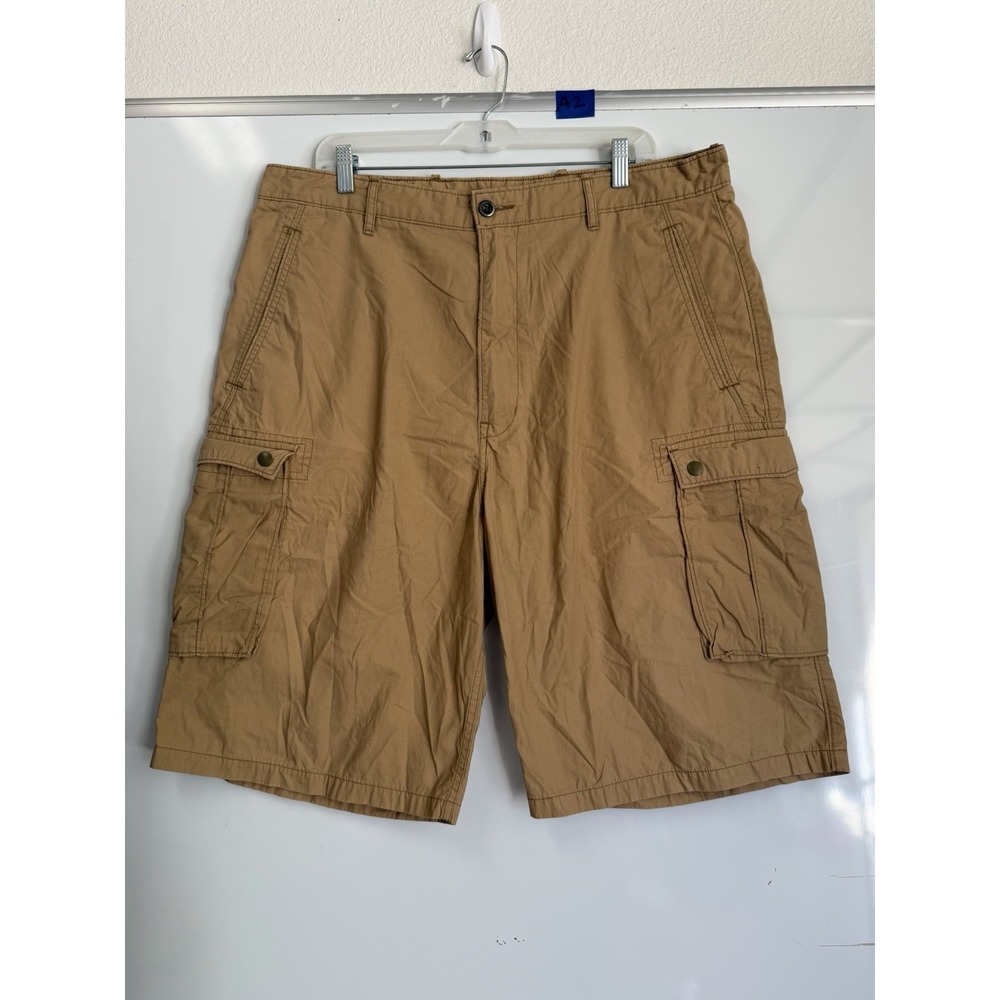 Cargo Shorts Mens Size 38 Khaki Levis Relaxed Baggy Canvas Y2K Streetwear Skater